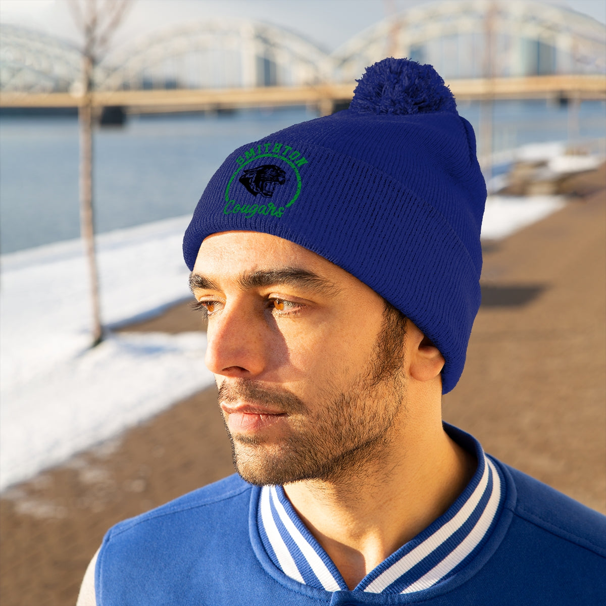 Smithton Cougars Pom Pom Beanie