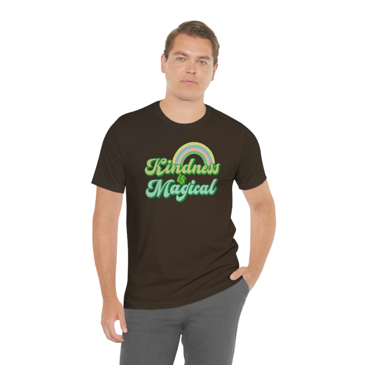 St. Patrick's Day "Kindness is Magical" - Front Side Only Unisex Jersey Short Sleeve Tee