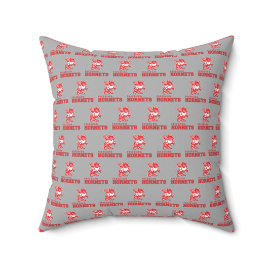 Gray Freeburg Hornets Spun Polyester Square Pillow