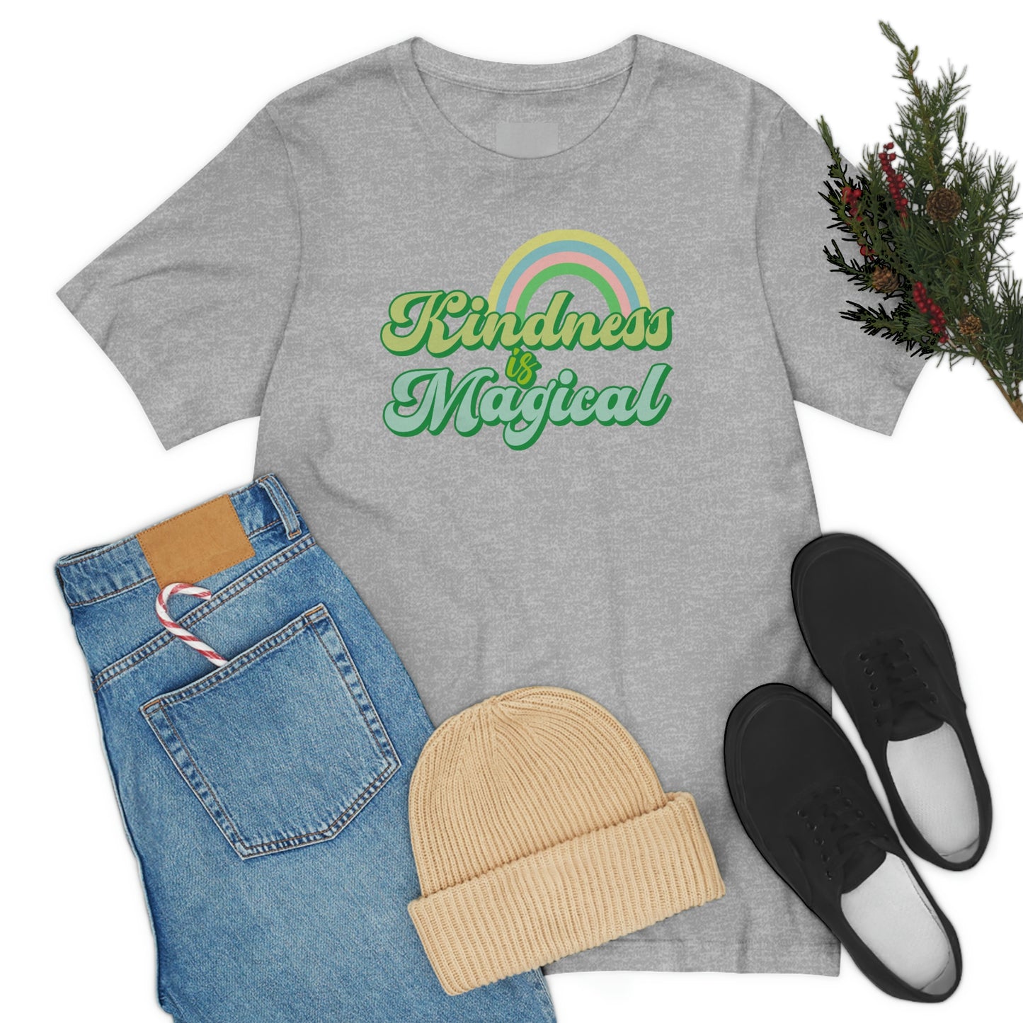 St. Patrick's Day "Kindness is Magical" - Front Side Only Unisex Jersey Short Sleeve Tee