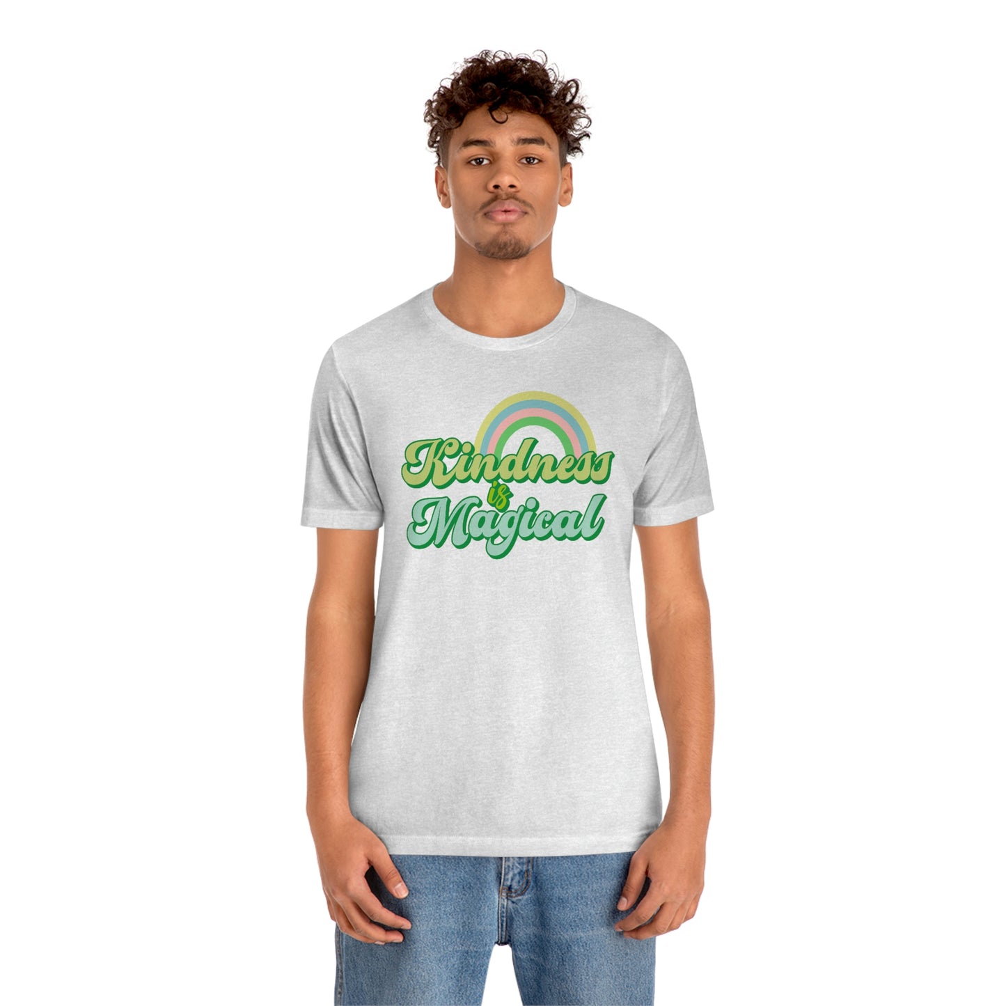 St. Patrick's Day "Kindness is Magical" - Front Side Only Unisex Jersey Short Sleeve Tee