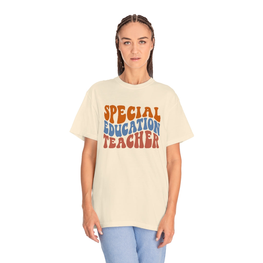 Special Education Teacher Warm Colors Unisex Garment-Dyed PREMIUM T-shirt