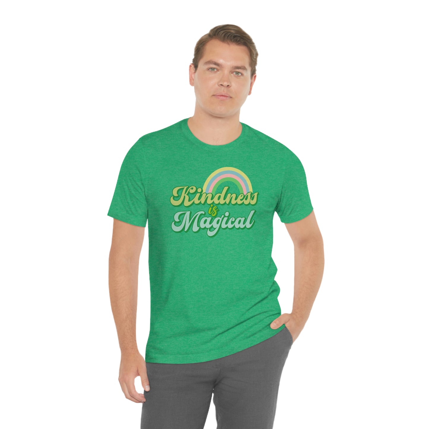 St. Patrick's Day "Kindness is Magical" - Front Side Only Unisex Jersey Short Sleeve Tee