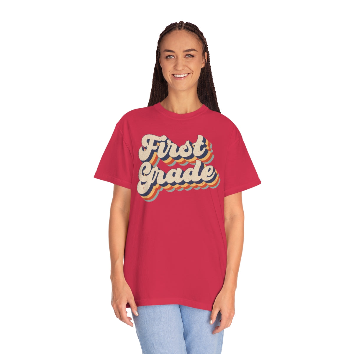 Retro First Grade Unisex Garment-Dyed Comfort Colors PREMIUM T-shirt