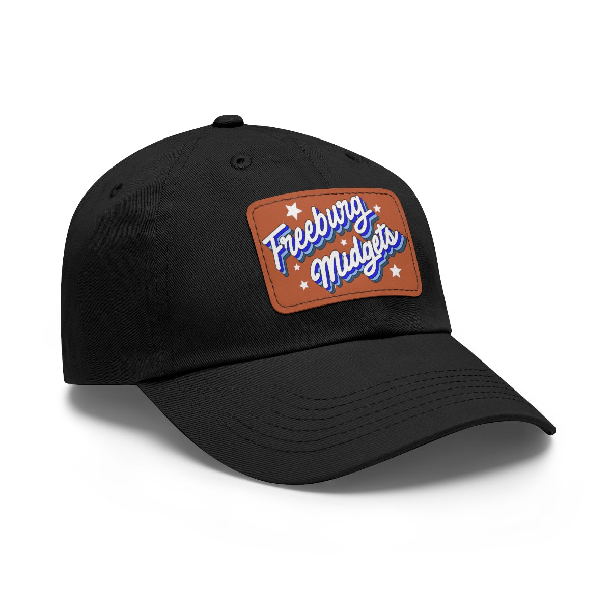 Freeburg Midget Cursive Dad Hat with Leather Patch