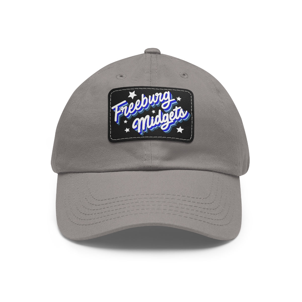 Freeburg Midget Cursive Dad Hat with Leather Patch