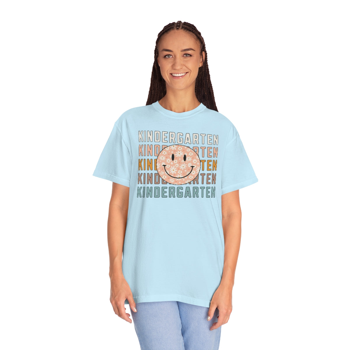 Kindergarten Smiley Face Warm Colors Unisex Garment-Dyed PREMIUM T-shirt