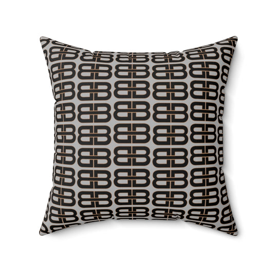 Light Gray Bhava Brand Pattern Square Pillow