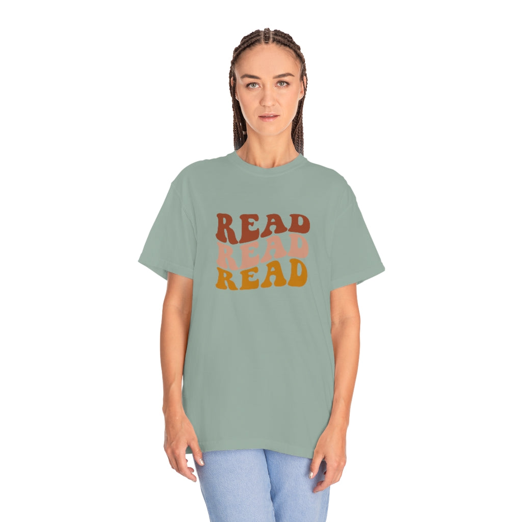 Read Read Read Warm Colors Unisex Garment-Dyed PREMIUM T-shirt