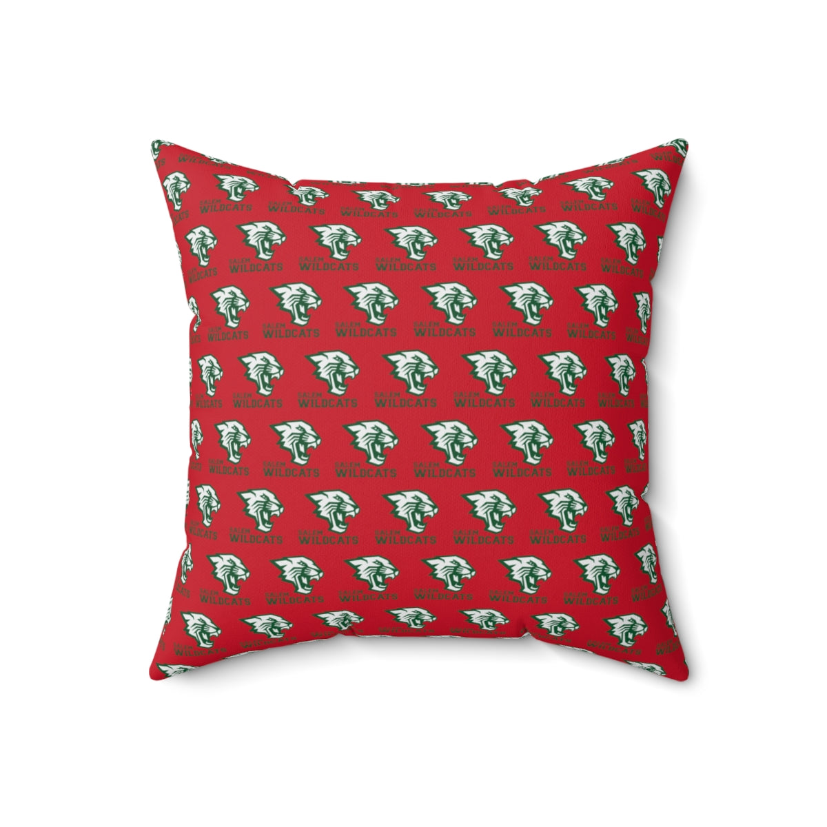 Red Salem Wildcats Spun Polyester Square Pillow