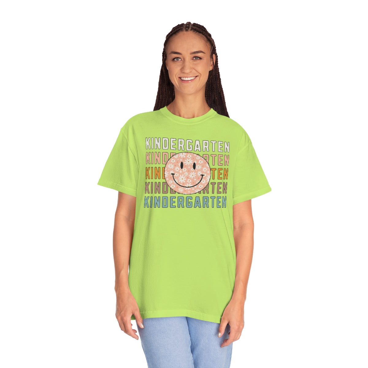 Kindergarten Smiley Face Warm Colors Unisex Garment-Dyed PREMIUM T-shirt