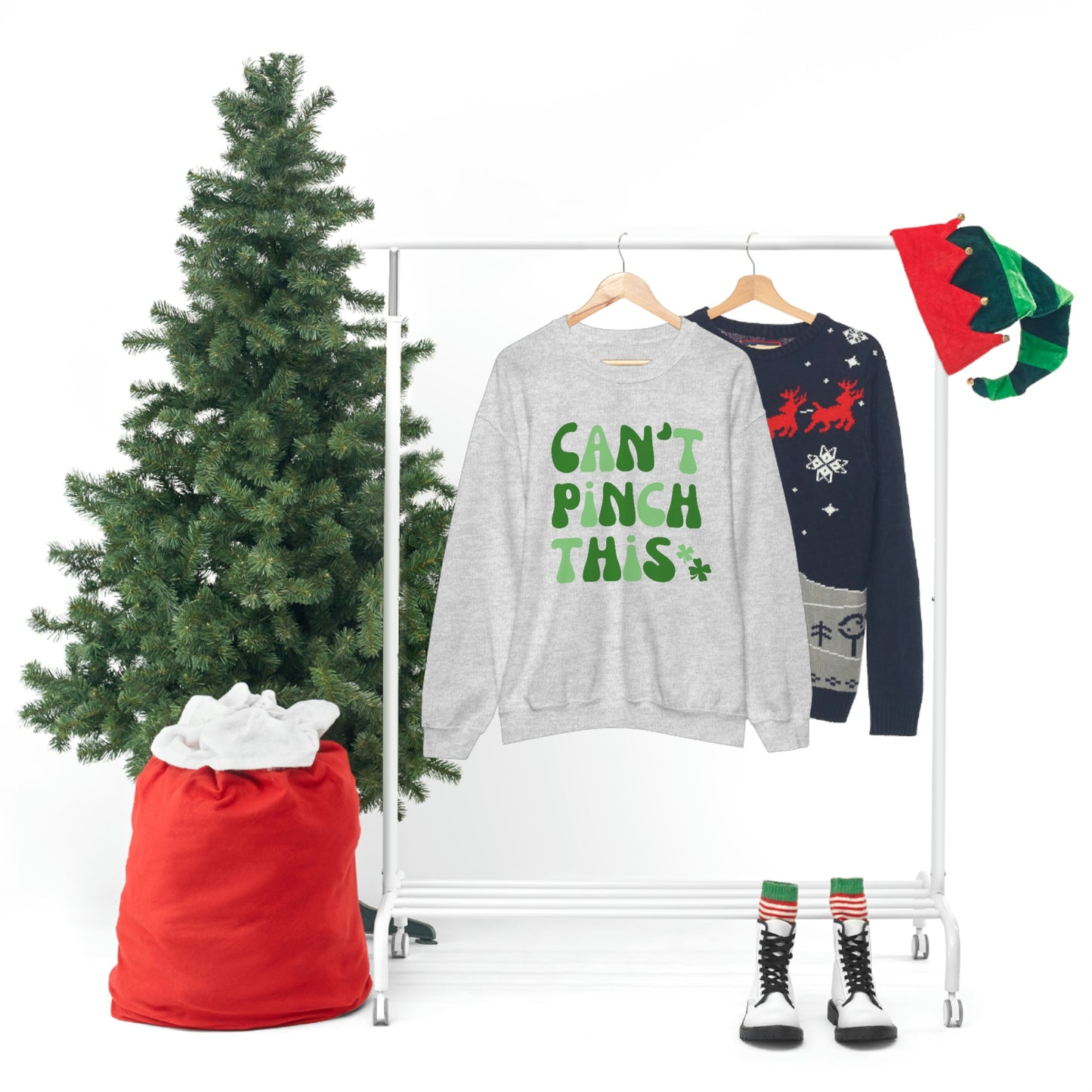 St. Patrick's Day "Can't Pinch This"  Design Unisex Heavy Blend Crewneck Sweatshirt