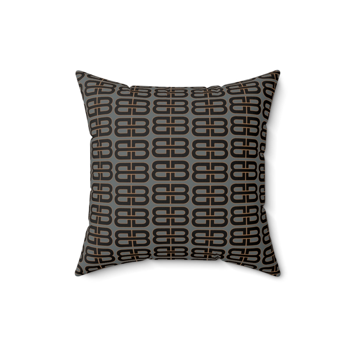 Dark Gray Bhava Brand Pattern Square Pillow