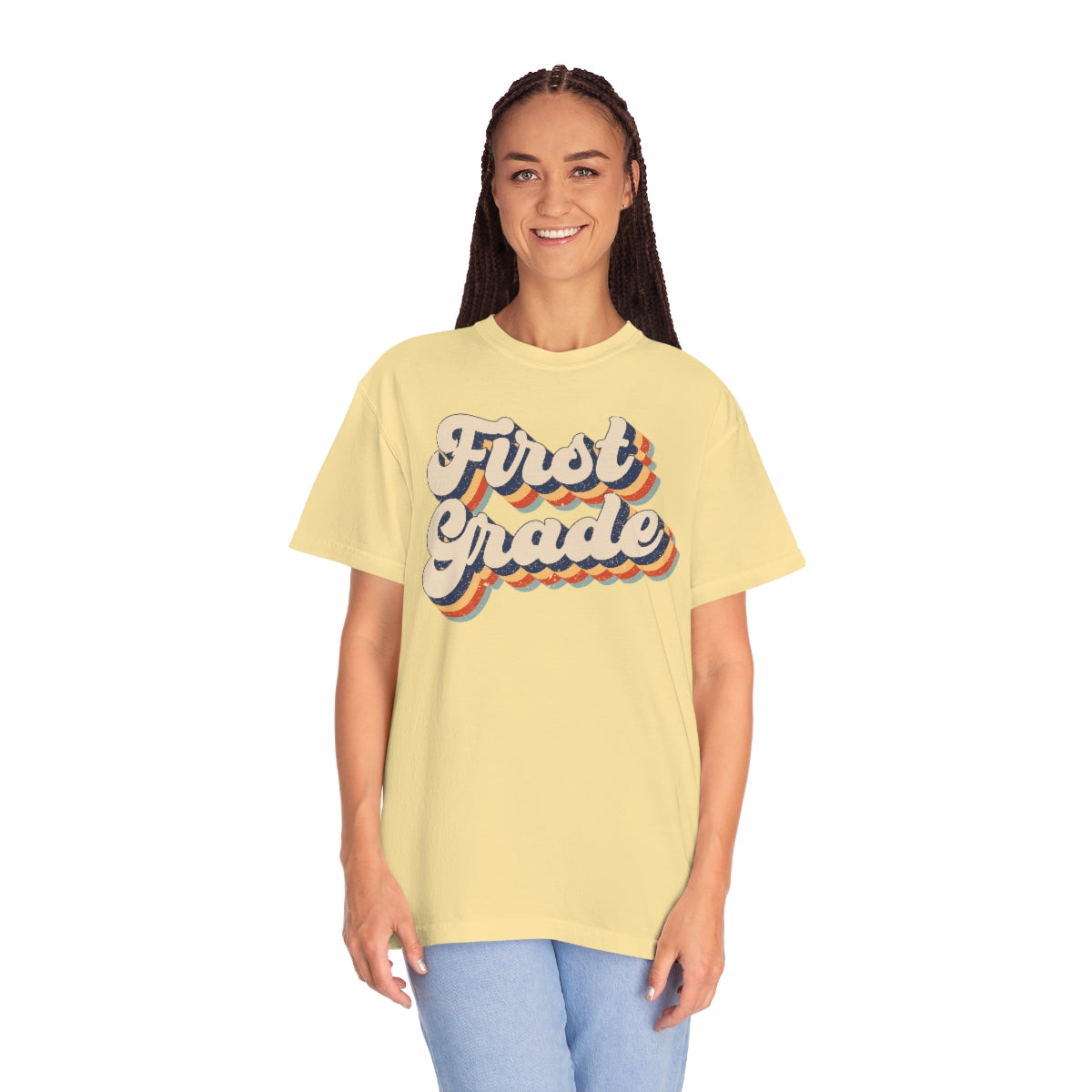 Retro First Grade Unisex Garment-Dyed Comfort Colors PREMIUM T-shirt