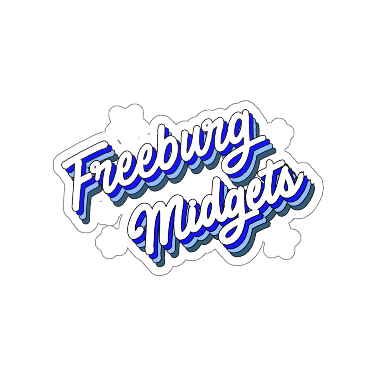 Retro Freeburg Midgets Die-Cut Stickers