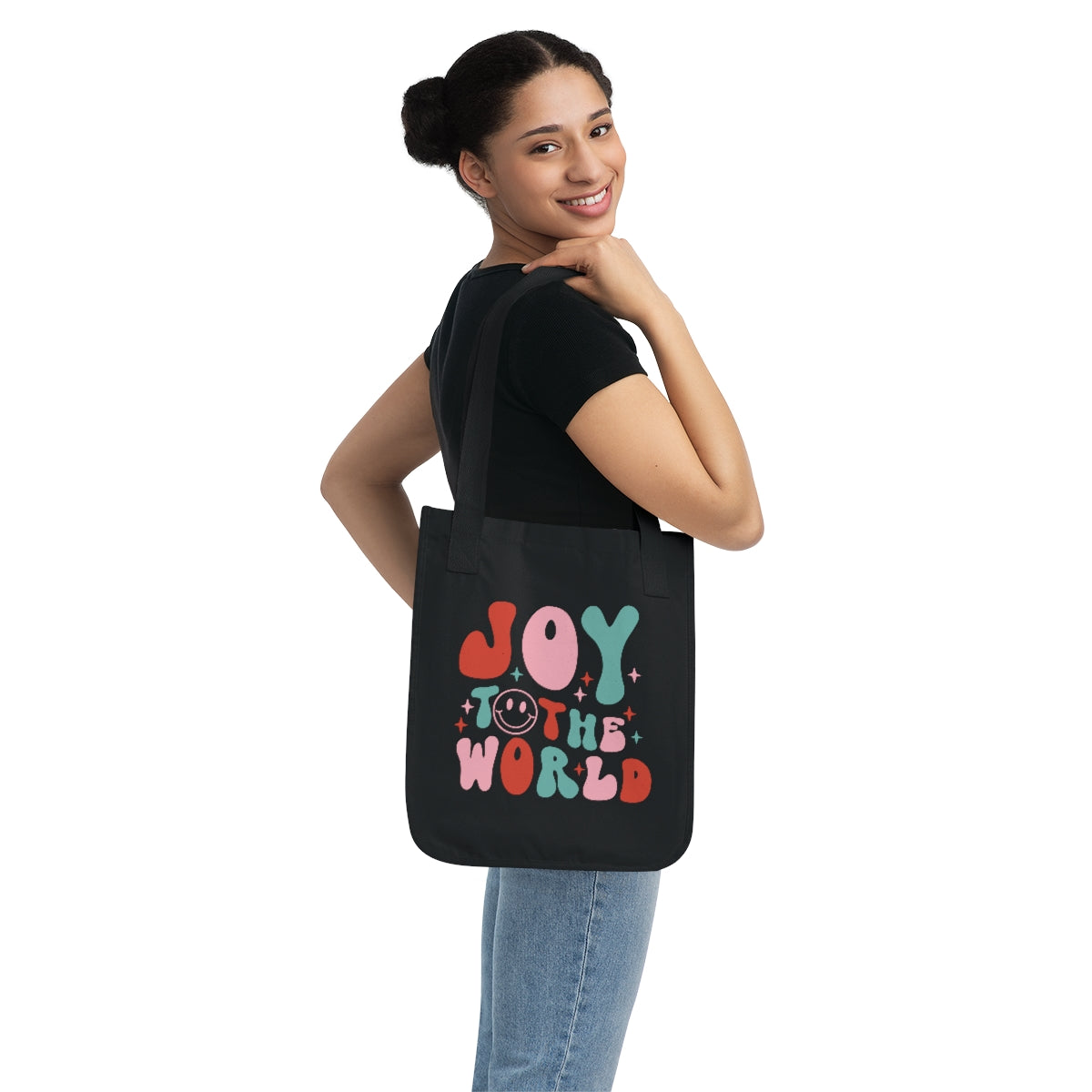 Joy to the World Organic Canvas Tote Bag