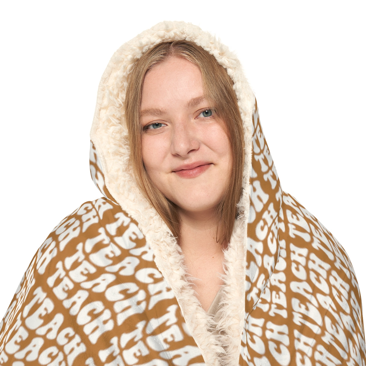 Light Brown "Teach Teach Teach" Snuggle Blanket