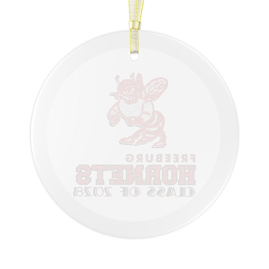 Freeburg Hornet Glass Ornament - Class of 2028