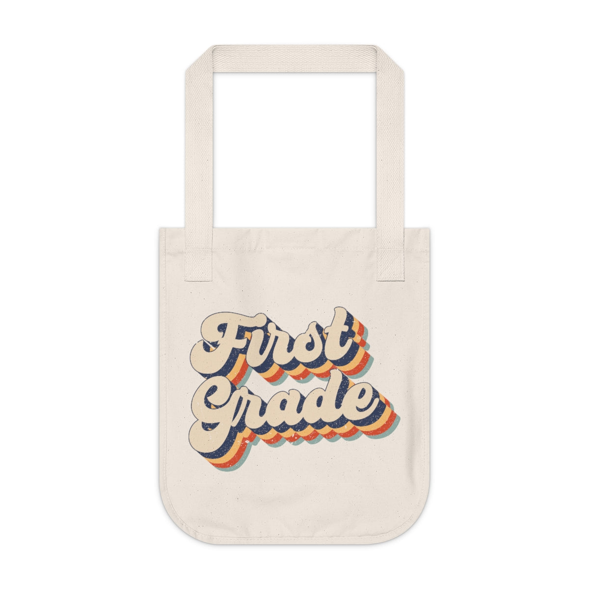 First Grade Organic Canvas Tote Bag