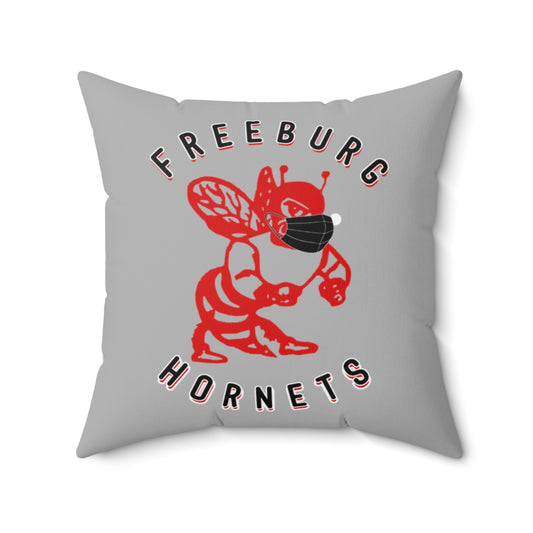 Light Gray Freeburg Masked Hornet Spun Polyester Square Pillow