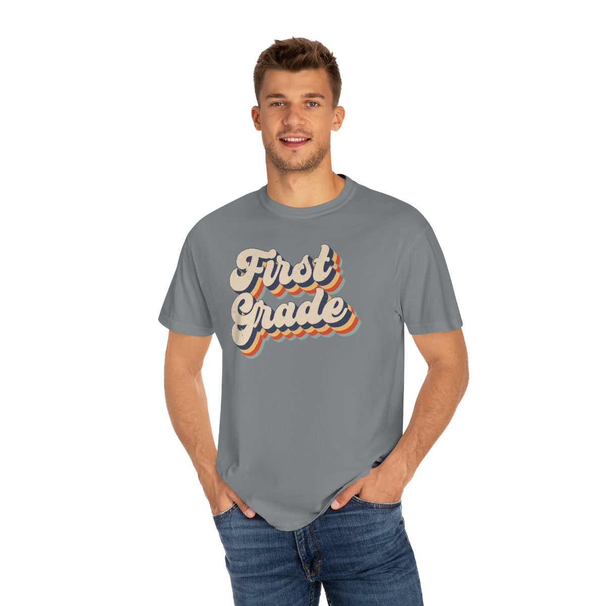 Retro First Grade Unisex Garment-Dyed Comfort Colors PREMIUM T-shirt