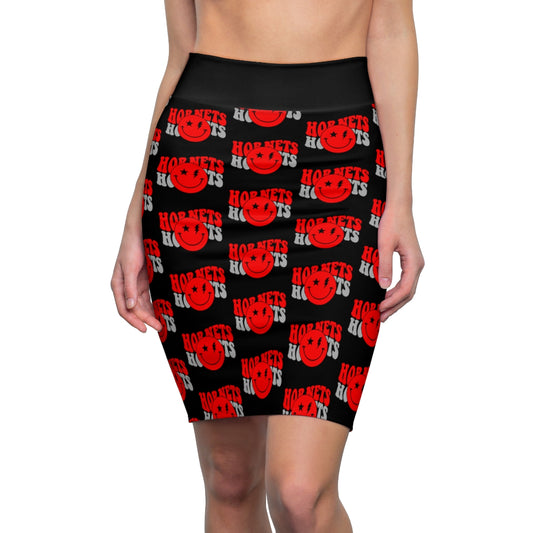 Freeburg Hornet Lightning Smiley Face Women's Pencil Skirt