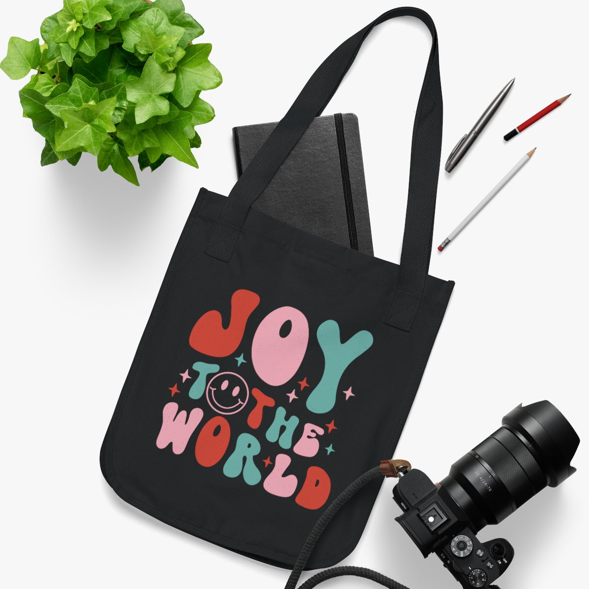 Joy to the World Organic Canvas Tote Bag