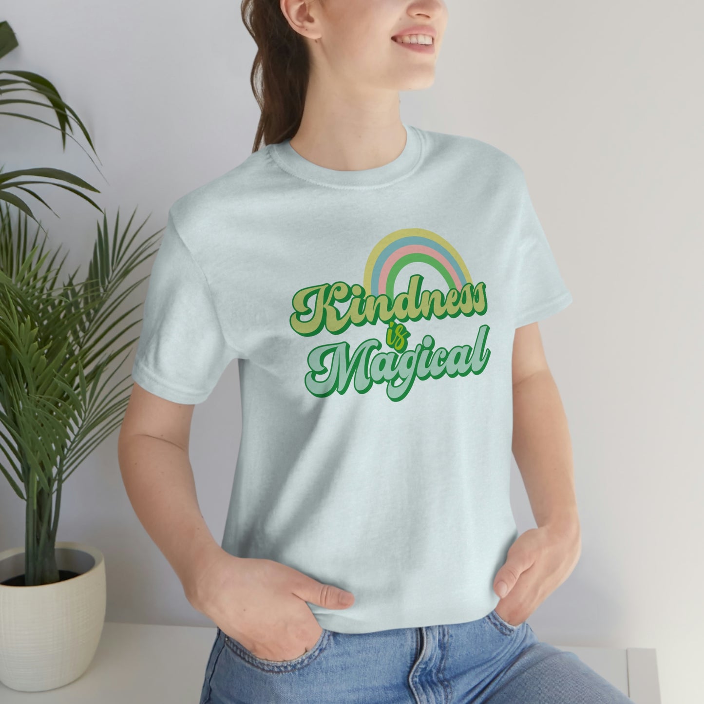 St. Patrick's Day "Kindness is Magical" - Front Side Only Unisex Jersey Short Sleeve Tee