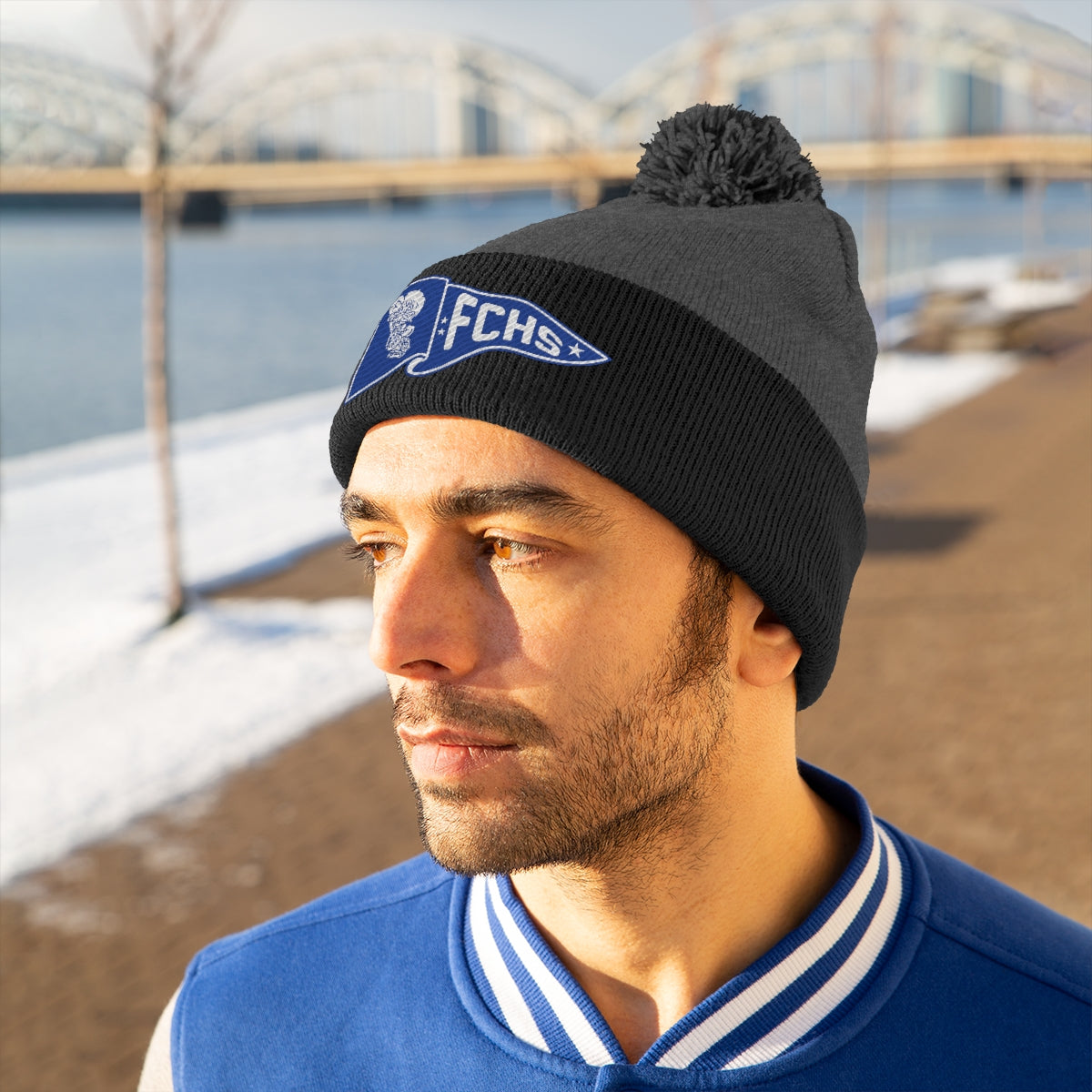 Freeburg Midget Pennant Pom Pom Beanie