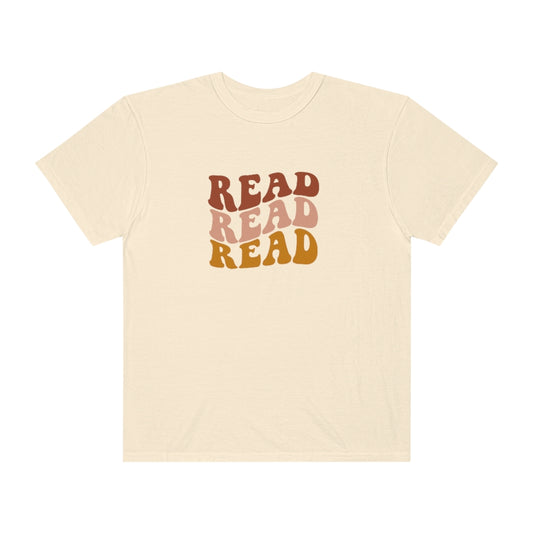 Read Read Read Warm Colors Unisex Garment-Dyed PREMIUM T-shirt