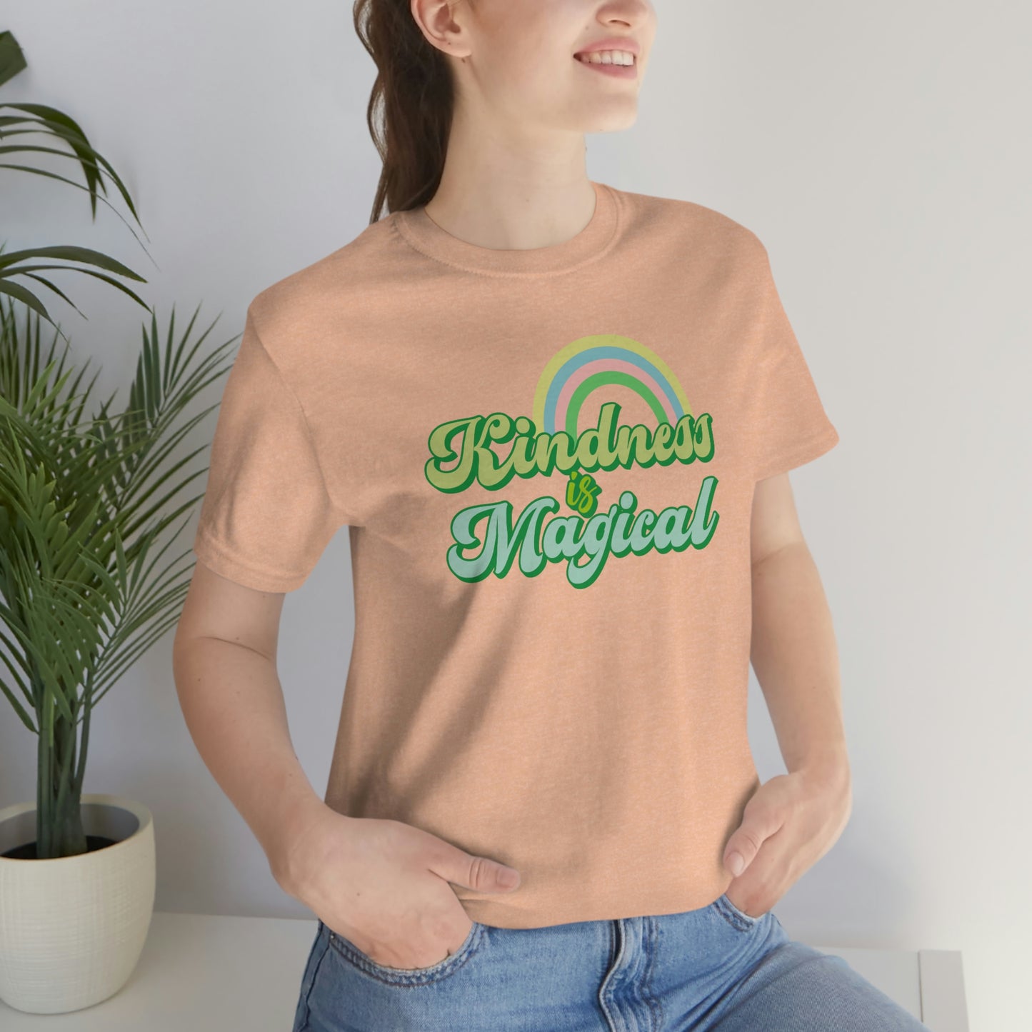 St. Patrick's Day "Kindness is Magical" - Front Side Only Unisex Jersey Short Sleeve Tee