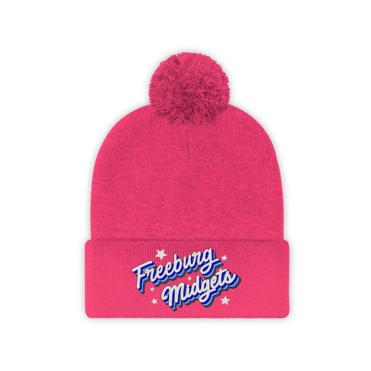 Retro Freeburg Midget Pennant Pom Pom Beanie