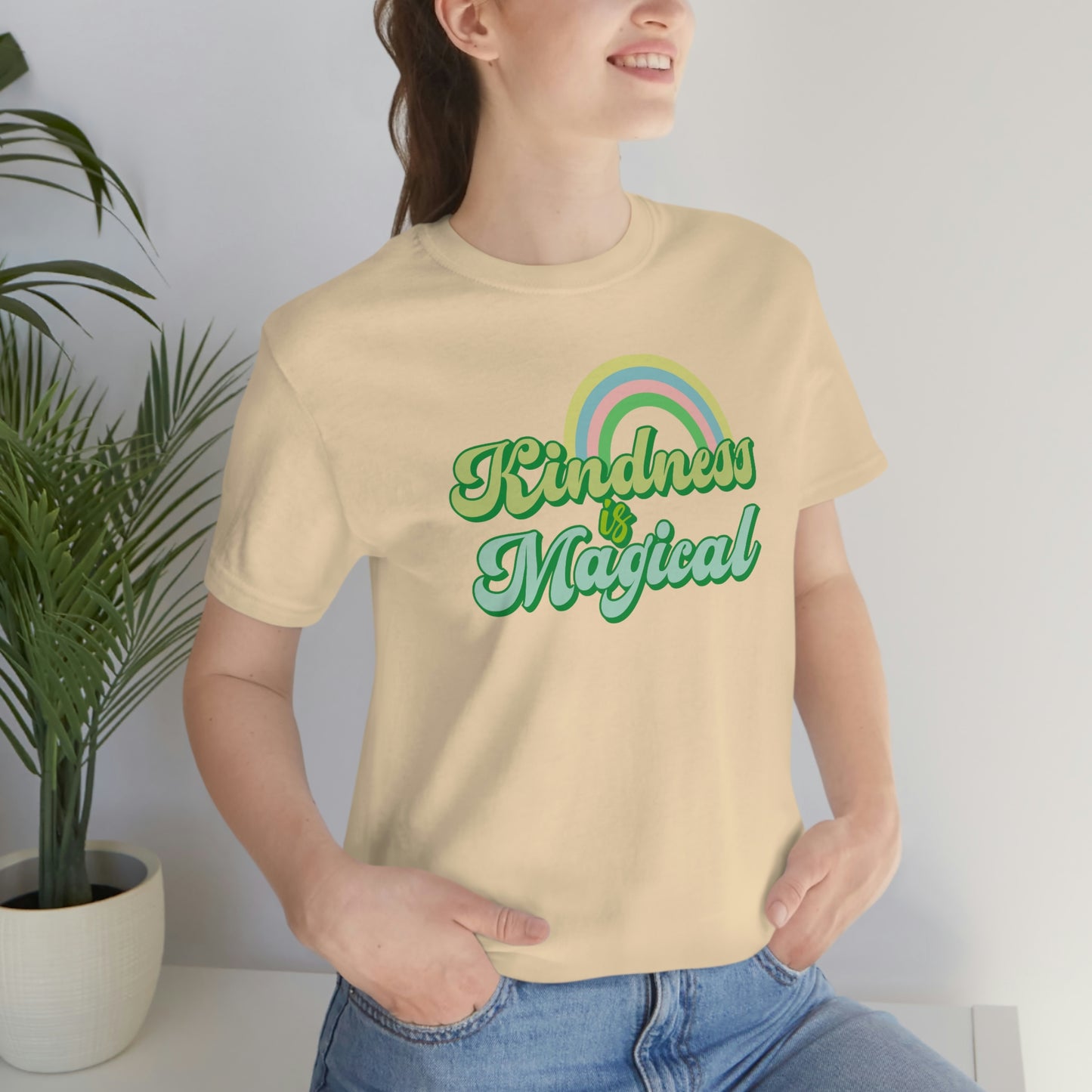 St. Patrick's Day "Kindness is Magical" - Front Side Only Unisex Jersey Short Sleeve Tee