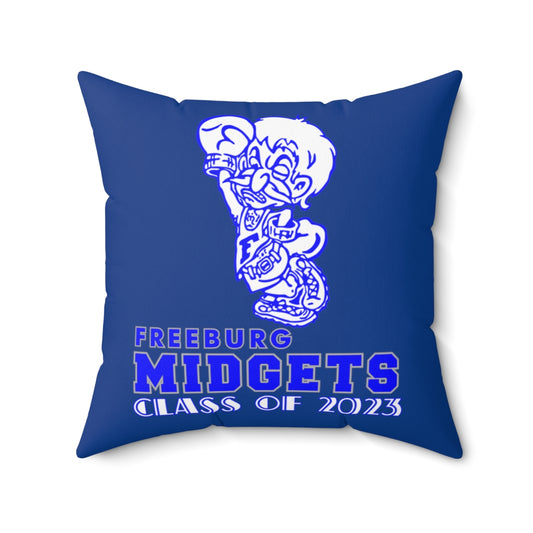 Blue Freeburg Midgets Class of 2023 Spun Polyester Square Pillow