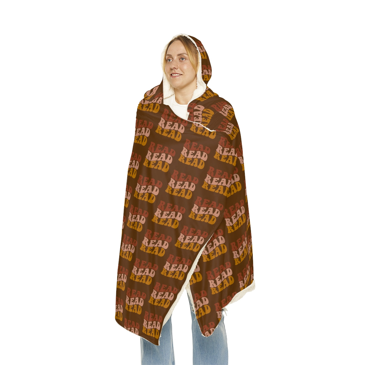 Brown "Read Read Read" Snuggle Blanket