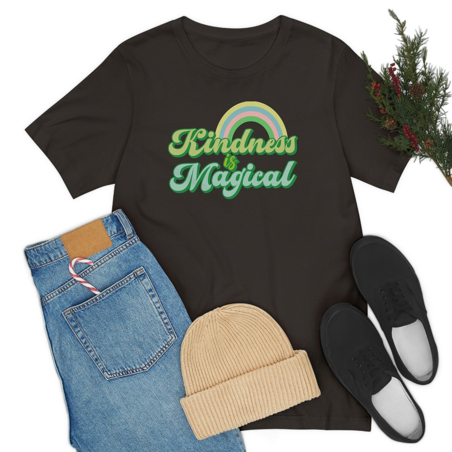 St. Patrick's Day "Kindness is Magical" - Front Side Only Unisex Jersey Short Sleeve Tee