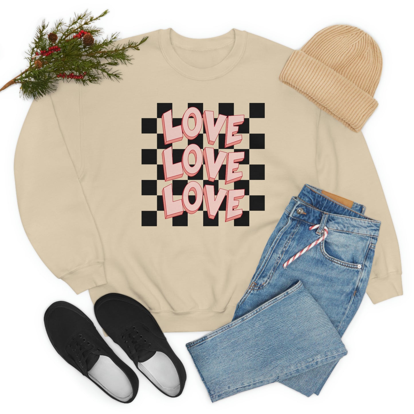 "Love Love Love" Unisex Heavy Blend™ Crewneck Sweatshirt