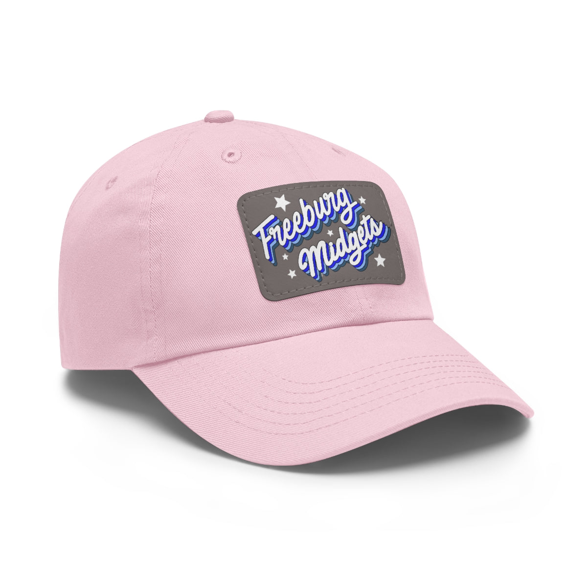 Freeburg Midget Cursive Dad Hat with Leather Patch