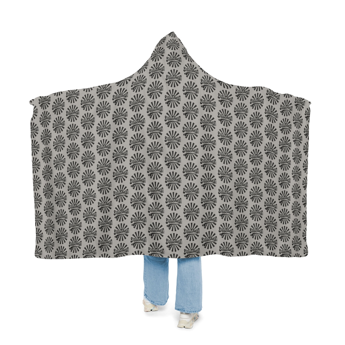 Gray  " Teacher" Snuggle Blanket