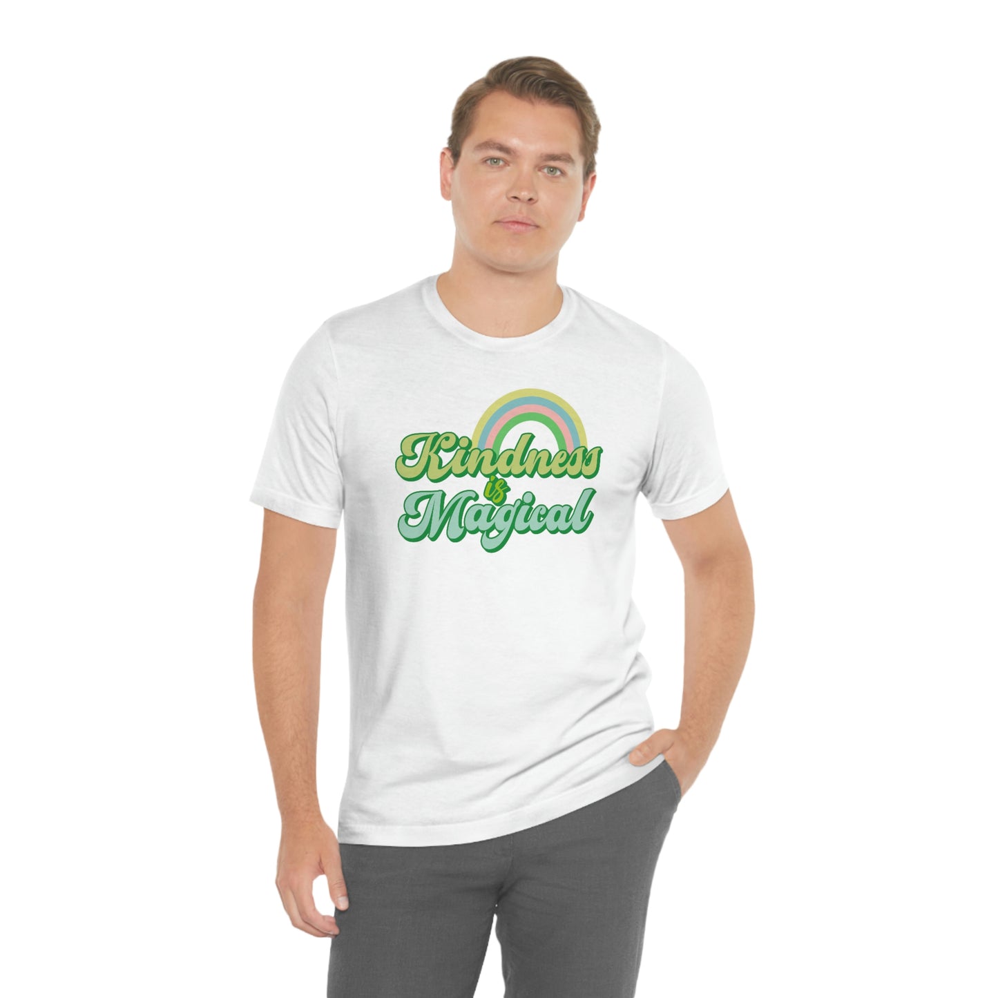 St. Patrick's Day "Kindness is Magical" - Front Side Only Unisex Jersey Short Sleeve Tee