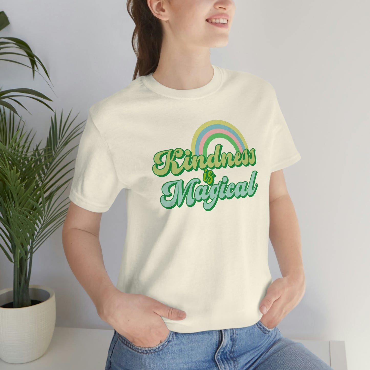 St. Patrick's Day "Kindness is Magical" - Front Side Only Unisex Jersey Short Sleeve Tee