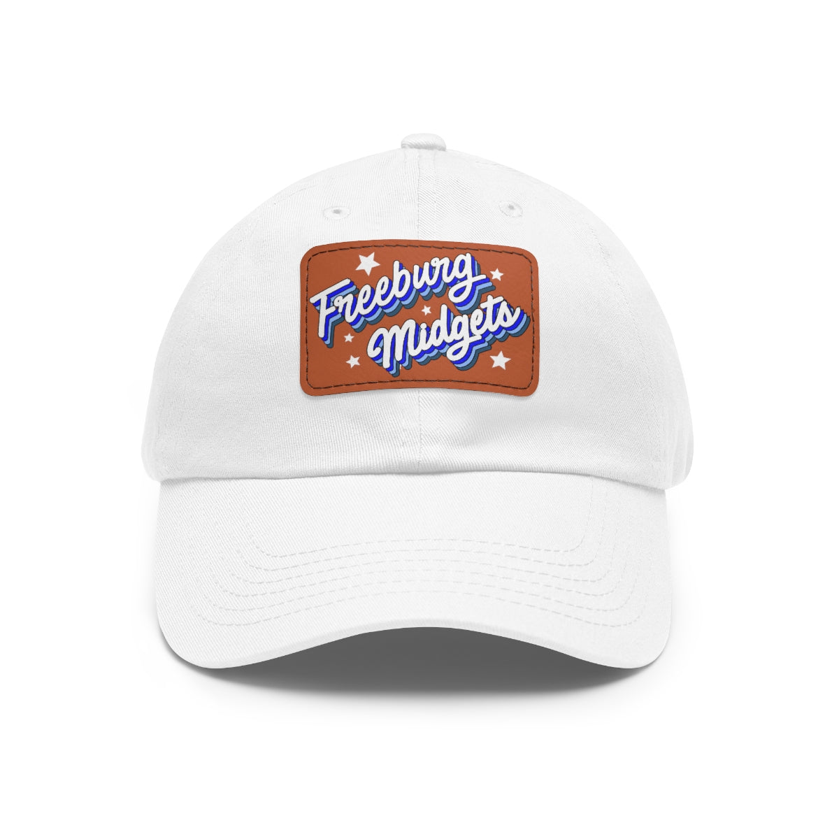 Freeburg Midget Cursive Dad Hat with Leather Patch