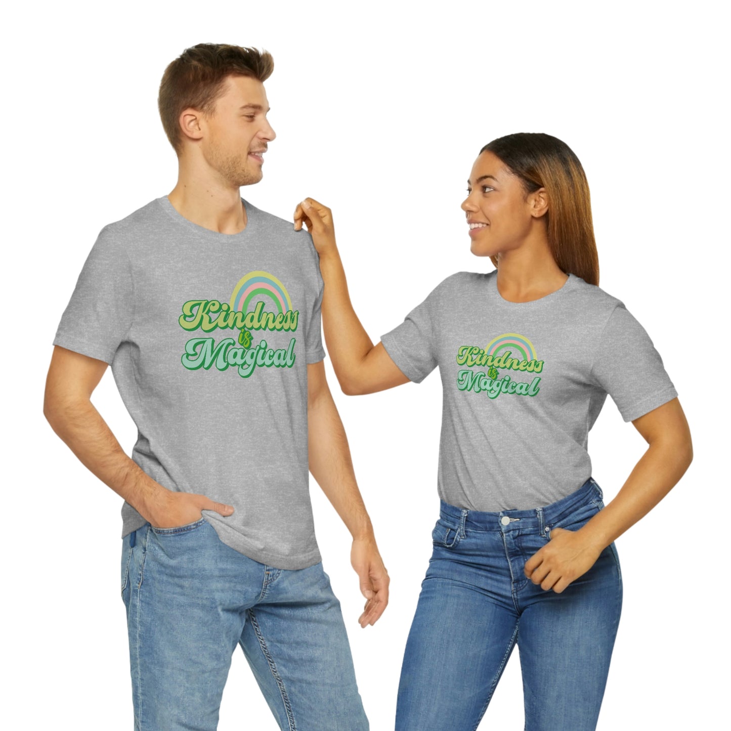 St. Patrick's Day "Kindness is Magical" - Front Side Only Unisex Jersey Short Sleeve Tee