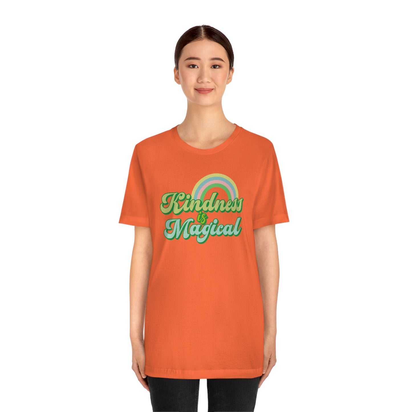 St. Patrick's Day "Kindness is Magical" - Front Side Only Unisex Jersey Short Sleeve Tee