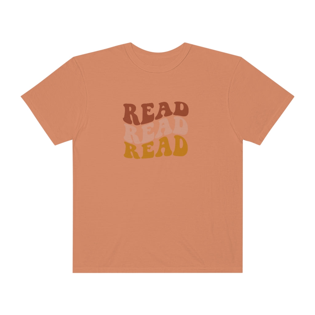 Read Read Read Warm Colors Unisex Garment-Dyed PREMIUM T-shirt