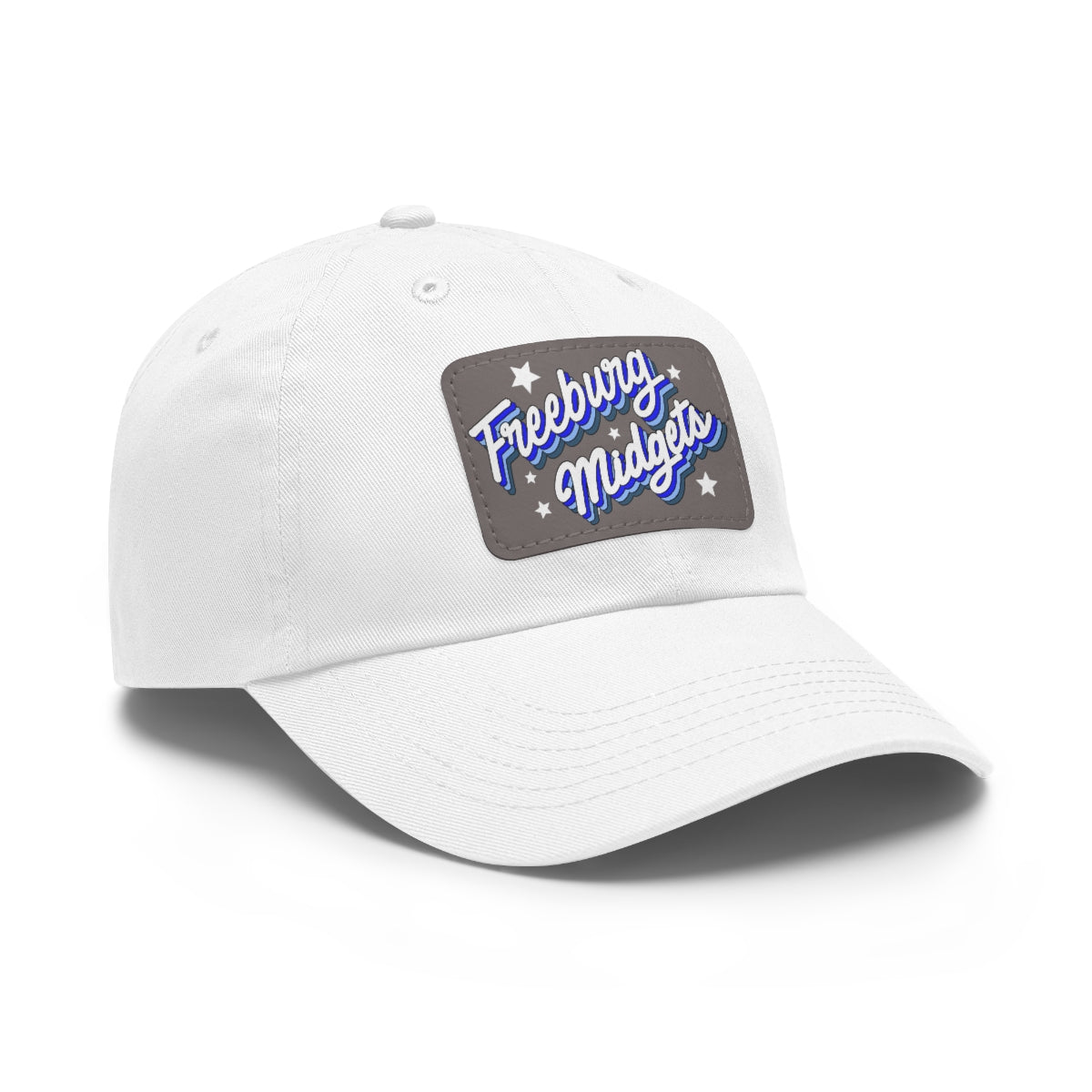 Freeburg Midget Cursive Dad Hat with Leather Patch