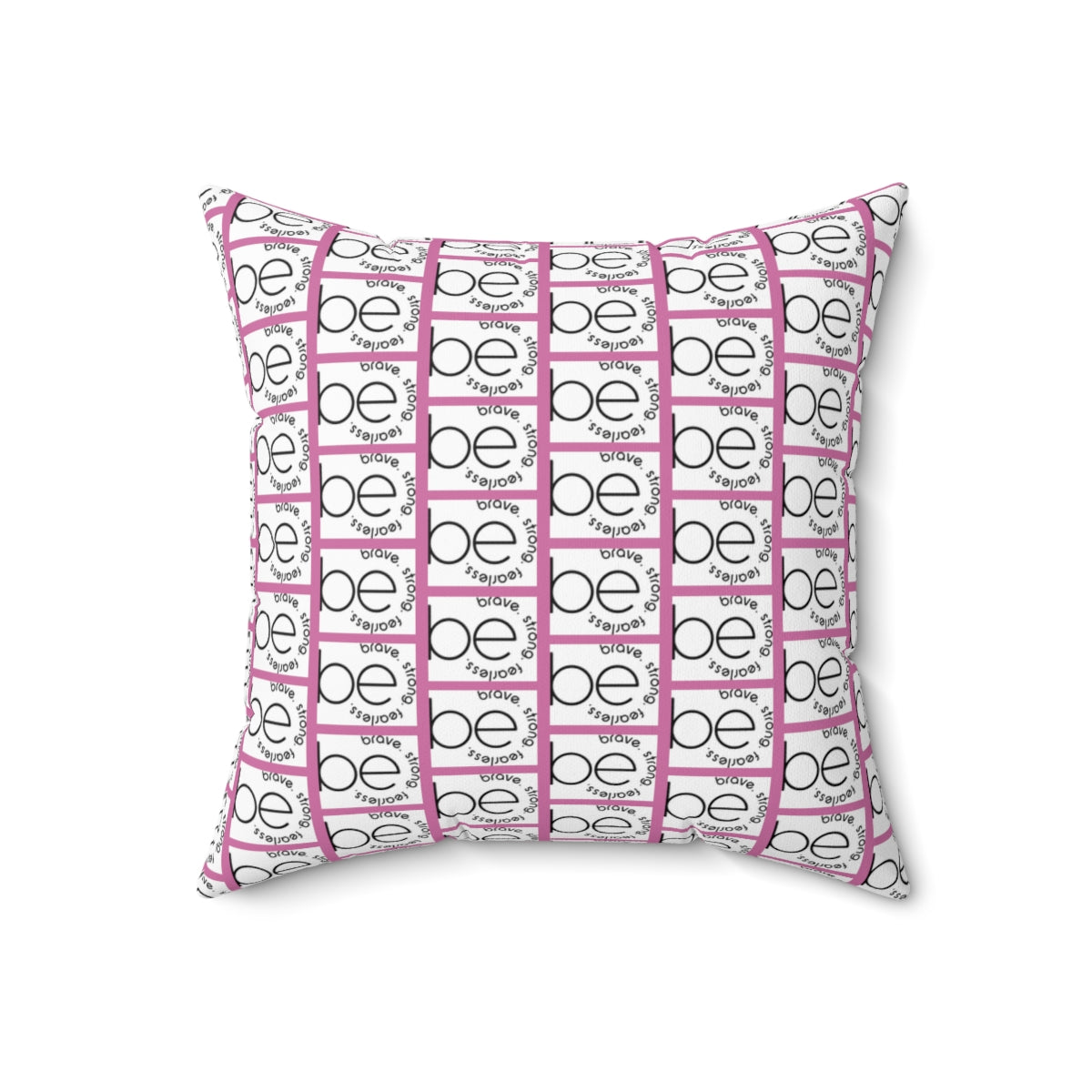 Pink BE ORIGINAL Pattern Spun Polyester Square Pillow