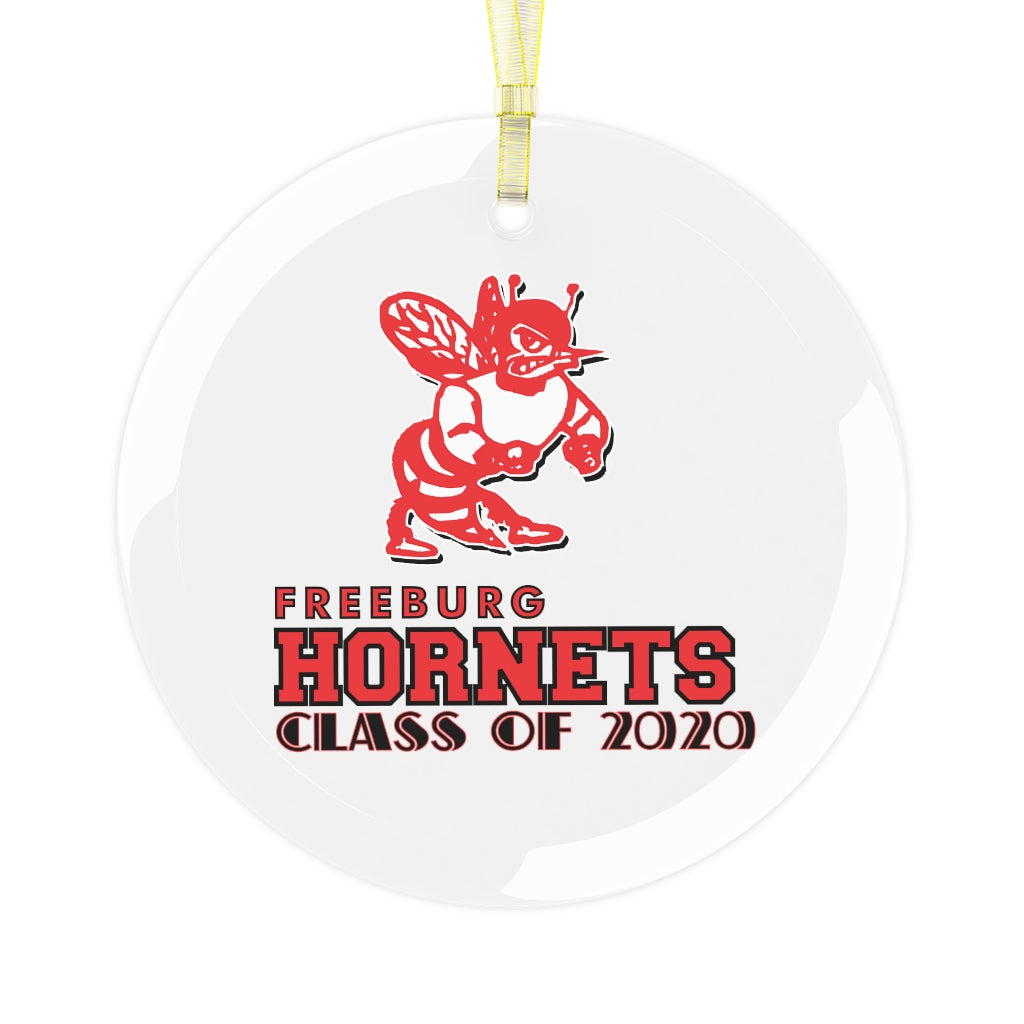 Freeburg Hornet Glass Ornament - Class of 2020