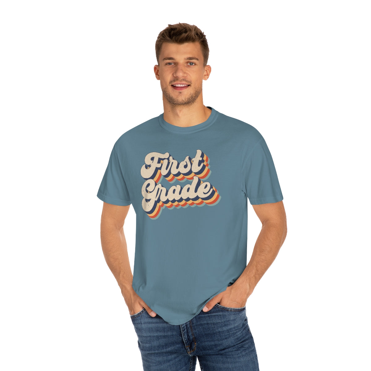 Retro First Grade Unisex Garment-Dyed Comfort Colors PREMIUM T-shirt