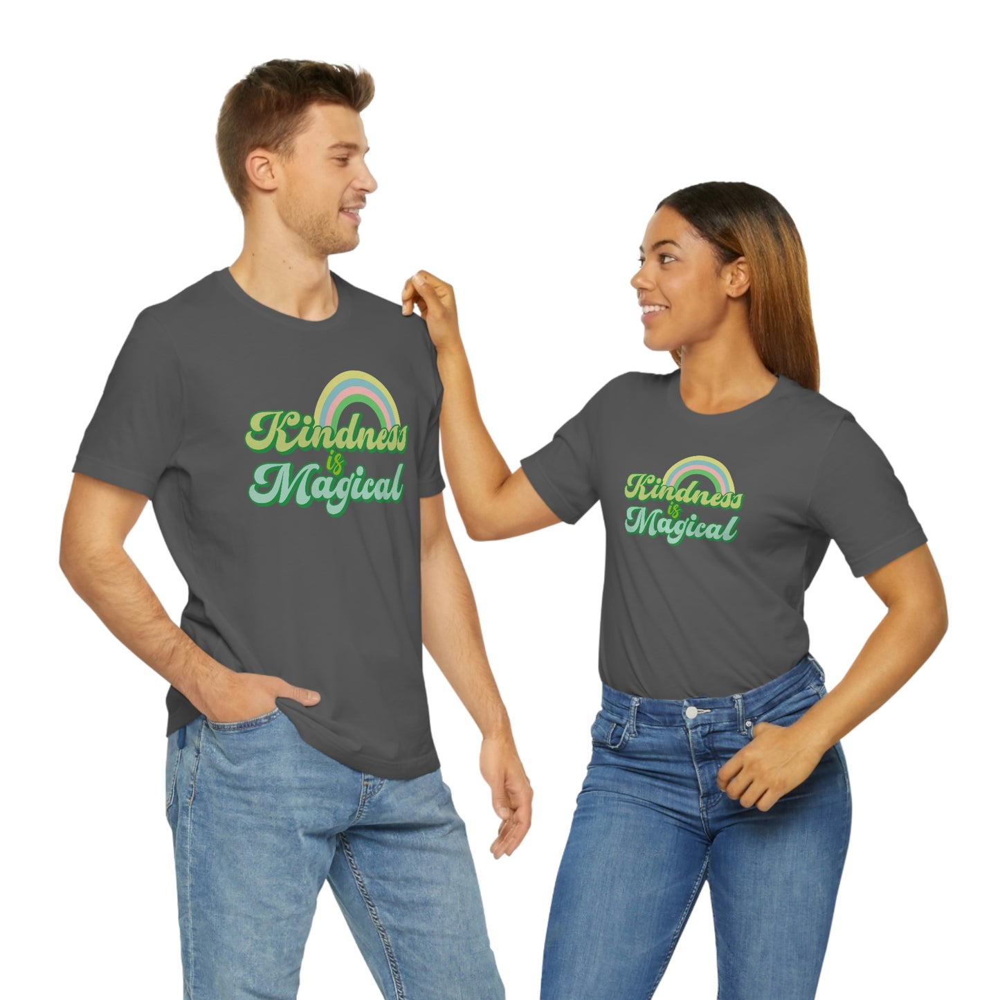 St. Patrick's Day "Kindness is Magical" - Front Side Only Unisex Jersey Short Sleeve Tee